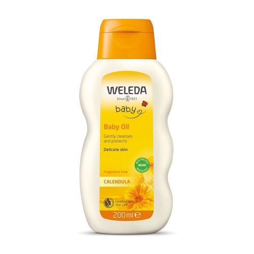 Weleda Baby Organic Baby Oil Calendula Fragrance Free 200ml